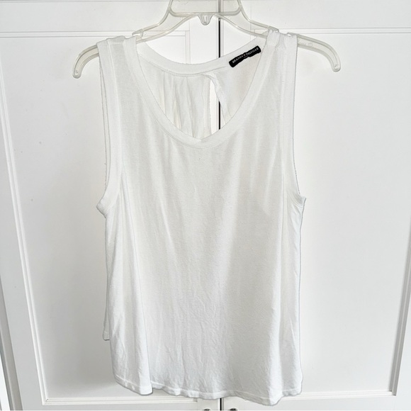 Brandy Melville White Open Back Tee Sleeveless One Size - Picture 2 of 9